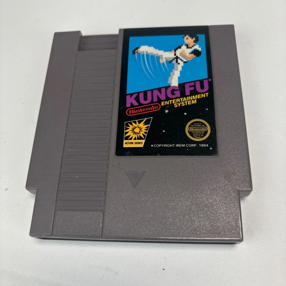 Nintendo Kung Fu NES NTSC Grey 5-Screw Cartridge Retro Action Video Game